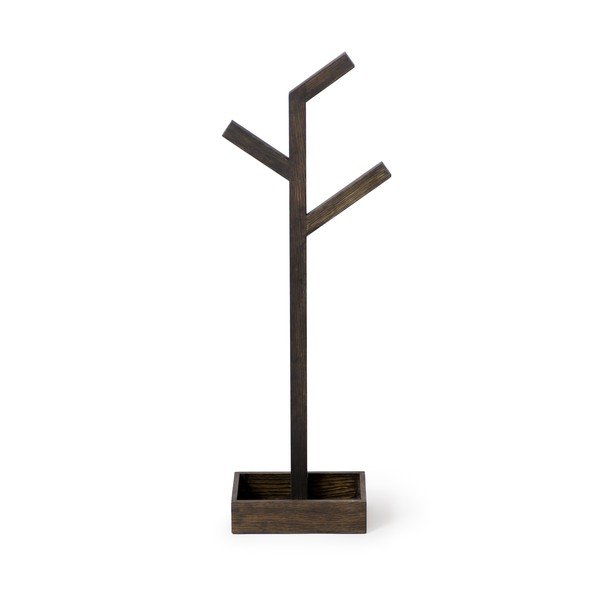 Stojan na osušky z dubového dřeva Wireworks Mezza Dark Branch-image-3