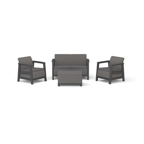 Šedý zahradní lounge set pro 4 Scandi Linea – Keter