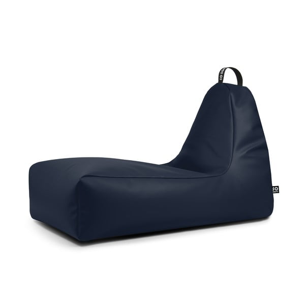Tmavě modrý sedací vak z imitace kůže Chill XXL – So Soft?