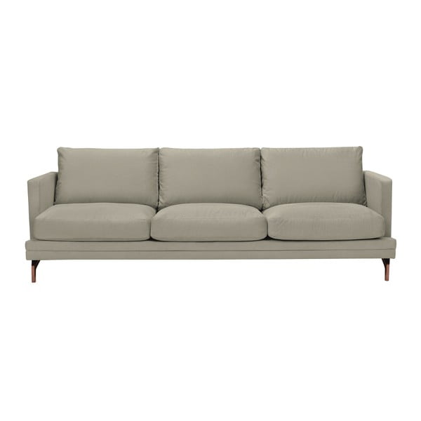 Béžová trojmístná pohovka s podnožím ve zlaté barvě Windsor & Co Sofas Jupiter