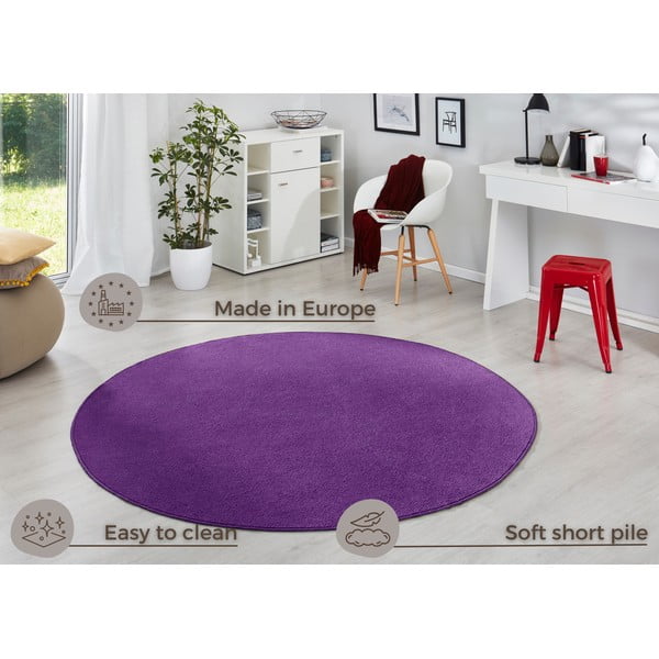Tmavě fialový kulatý koberec ø 133 cm Fancy – Hanse Home-image-4