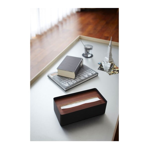 Černý box na papírové kapesníky YAMAZAKI Tsu-image-1