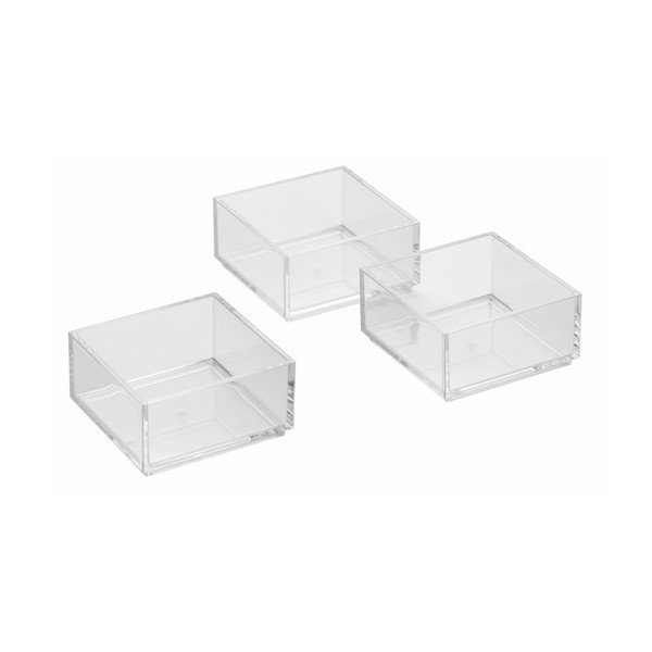 Sada 3 úložných boxů InterDesign Clarity Stacker-image-2
