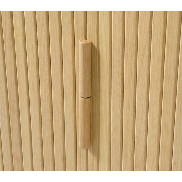 Skříňka v dekoru dubu s posuvnými dveřmi v přírodní barvě 113x90 cm Cavo – Unique Furniture-image-1