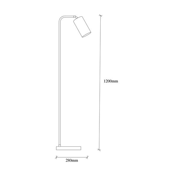 Stojací lampa v černo-zlaté barvě s kovovým stínidlem (výška 120 cm) Emek – Opviq lights-image-3