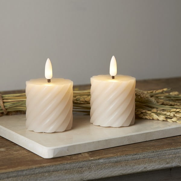 LED svíčky v sadě 2 ks (výška 7,5 cm) Flamme Swirl – Star Trading-image-1