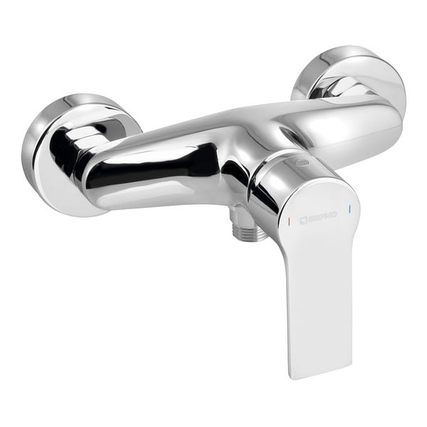 Nástěnná sprchová baterie v leskle stříbrné barvě (1 výstup) Pax – Sapho