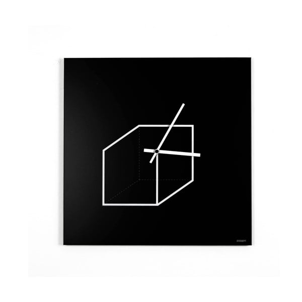 Nástěnné hodiny dESIGNoBJECT.it Cube, 50 x 50 cm 