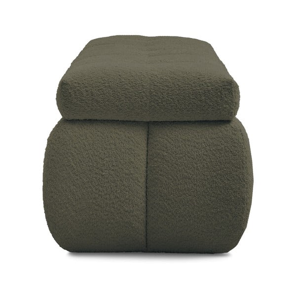 Zelená lavice z textilie bouclé Mont Blanc – Bobochic Paris-image-3