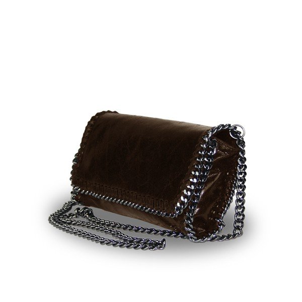 Tmavě hnědá kabelka z pravé kůže JOHN FISH Lov-image-1