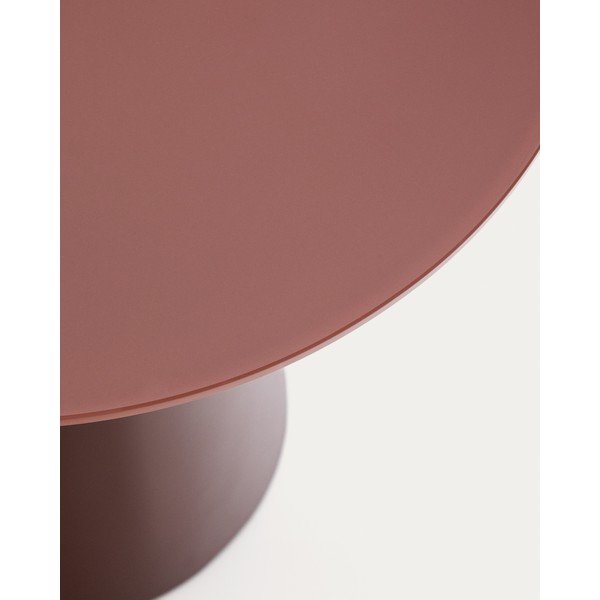 Kulatý odkládací stolek se skleněnou deskou ø 50 cm Wilshire – Kave Home-image-4