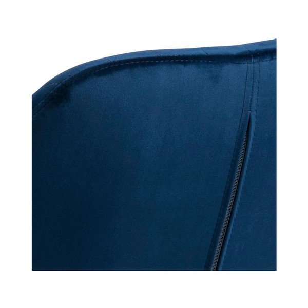 Tmavě modré čalouněné jídelní křeslo s područkami Emilia – Actona-image-3