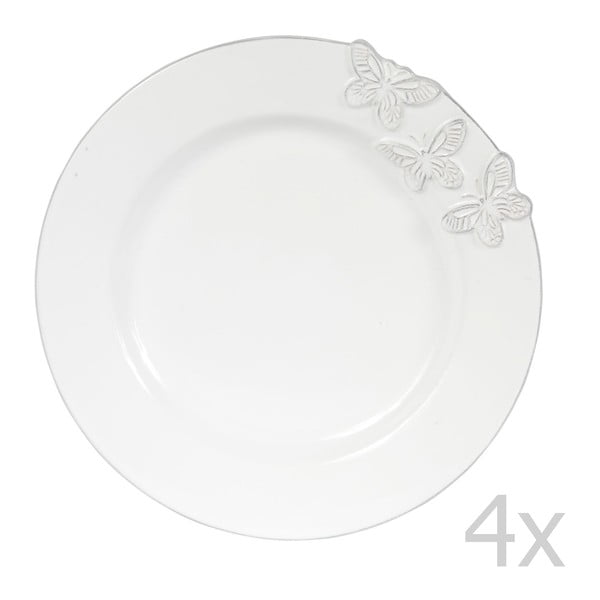 Set 4 dezertních talířů Candice, 23 cm