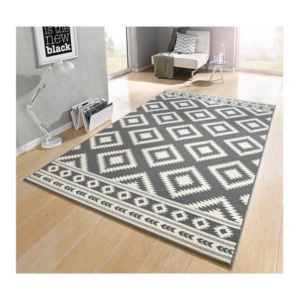 Šedo-krémový koberec Hanse Home Gloria Ethno, 120 x 170 cm-image-1