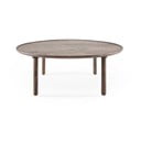Hnědý kulatý konferenční stolek z dubového dřeva ø 100 cm Mu – Gazzda