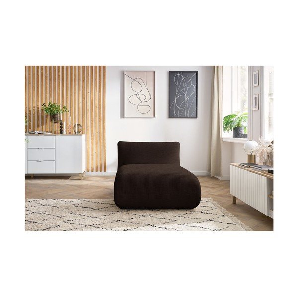 Tmavě hnědý manšestrový modul pohovky Lecomte – Bobochic Paris-image-1
