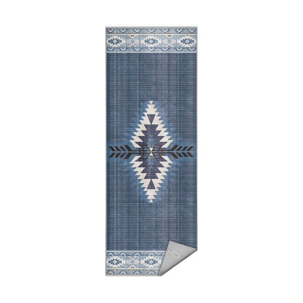 Modrý pratelný běhoun 80x200 cm Ethnic Geo – Mila Home