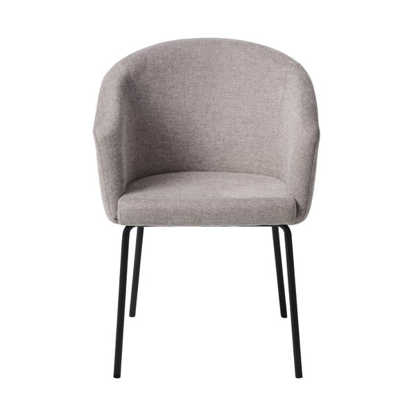 Světle šedé čalouněné jídelní křeslo s područkami Easton – Unique Furniture-image-3