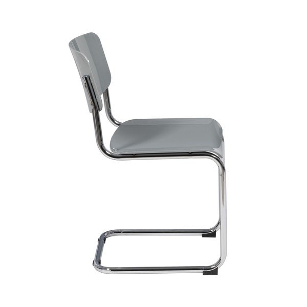 Šedé jídelní židle v sadě 4 ks Chrome – Ixia-image-3