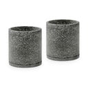 Sada 2 tmavě šedých květináčů Bonami Selection Terrazzo, ø 26 cm