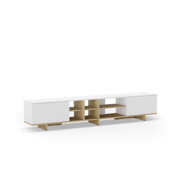 Bílý TV stolek 230x44 cm Cequoia – Marckeric-image-2