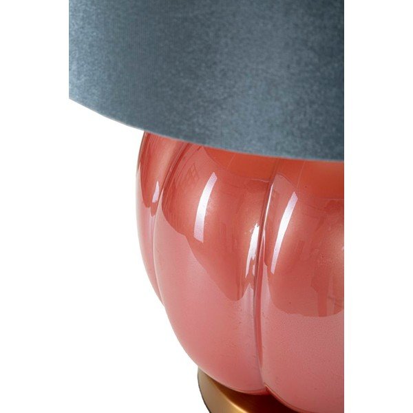 Červená/modrá skleněná stolní lampa s textilním stínidlem (výška 50 cm) Helene – Mauro Ferretti-image-4