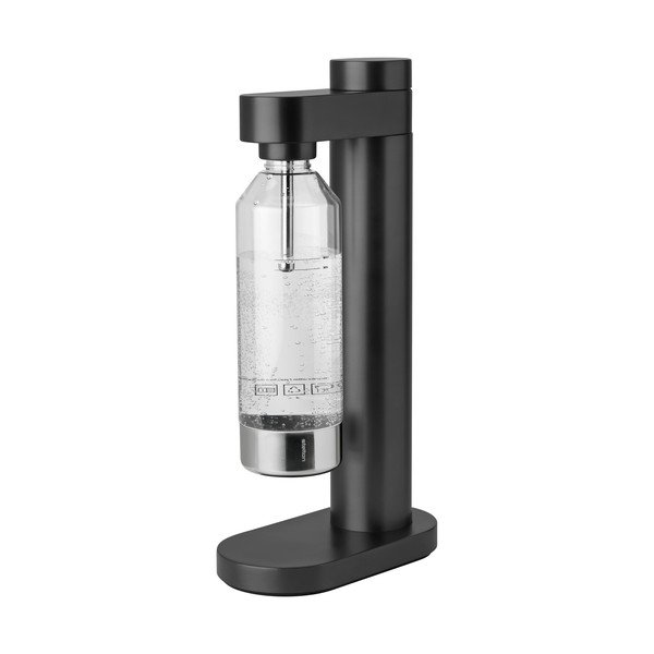 Černý výrobník sody z nerezové oceli Brus – Stelton