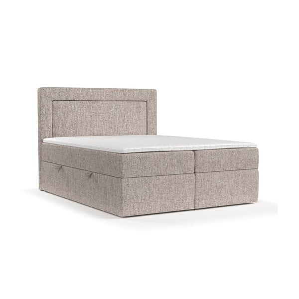 Světle hnědá boxspring postel s úložným prostorem 140x200 cm Imagine – Maison de Rêve