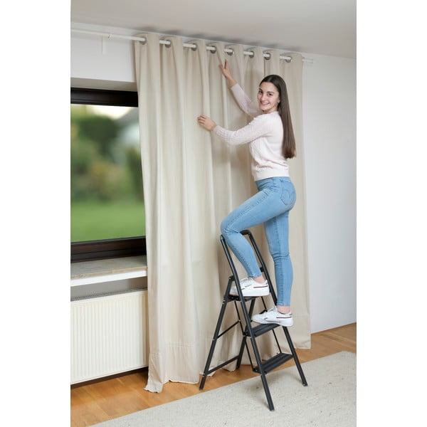 Černé schůdky Wenko Compact, výška 114,5 cm-image-1