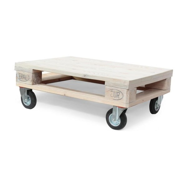 Mobilní stolek z dřevěné palety Novita Pallet