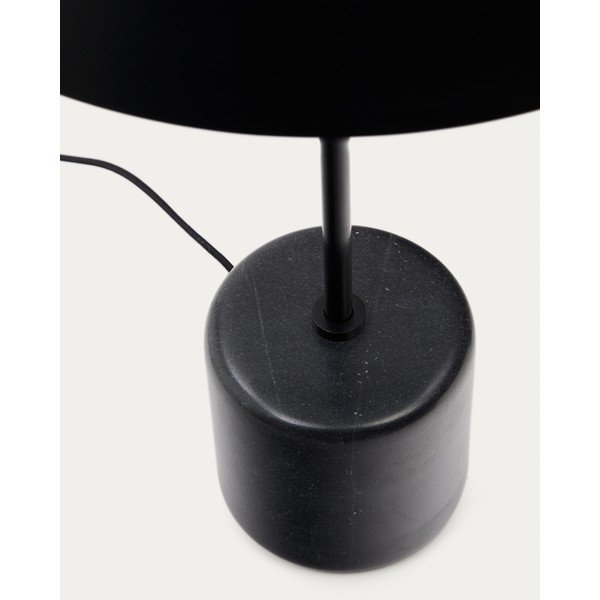 Černá mramorová stolní lampa s kovovým stínidlem (výška 58 cm) Sayra – Kave Home-image-4