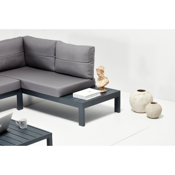Černo-šedý hliníkový zahradní lounge set pro 3 Verona – Floriane Garden-image-3