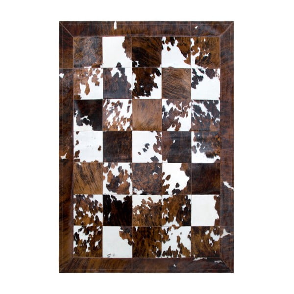 Kožený koberec Pipsa Border, 180 x 120 cm
