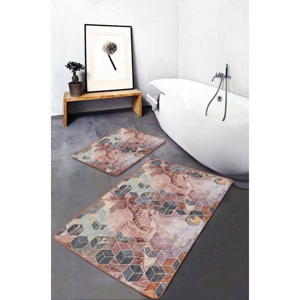 Sametové koupelnové předložky v sadě 2 ks 60x100 cm – Mila Home-image-2