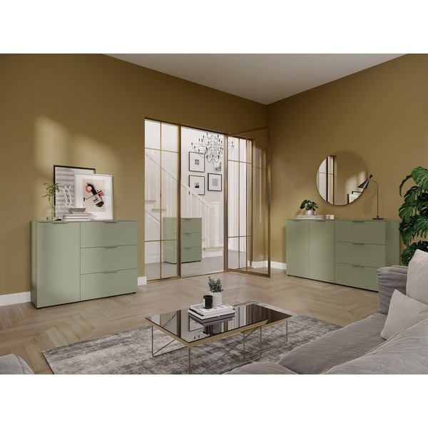 Zelená matná skříňka 68x98x40 cm Savoca – Germania-image-1