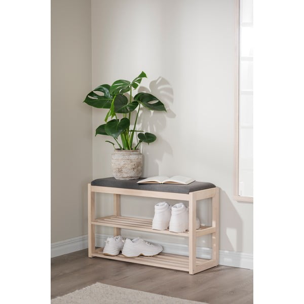 Černý botník z dubového dřeva s lavicí Confetti – Rowico-image-4