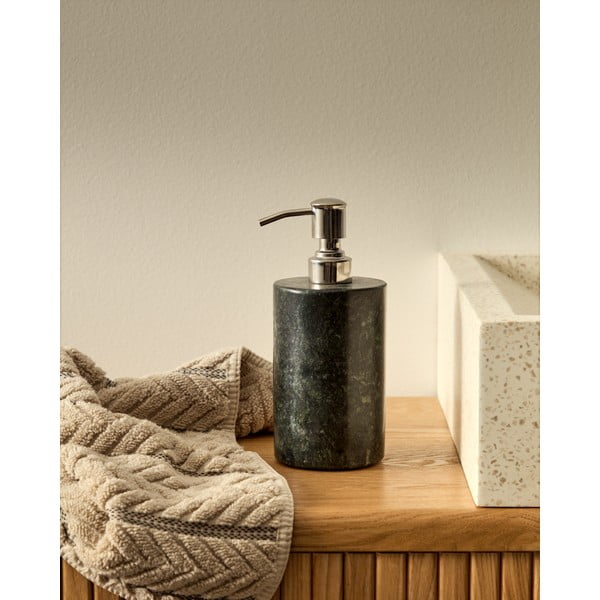 Tmavě zelený mramorový dávkovač mýdla 200 ml Elenei – Kave Home-image-1