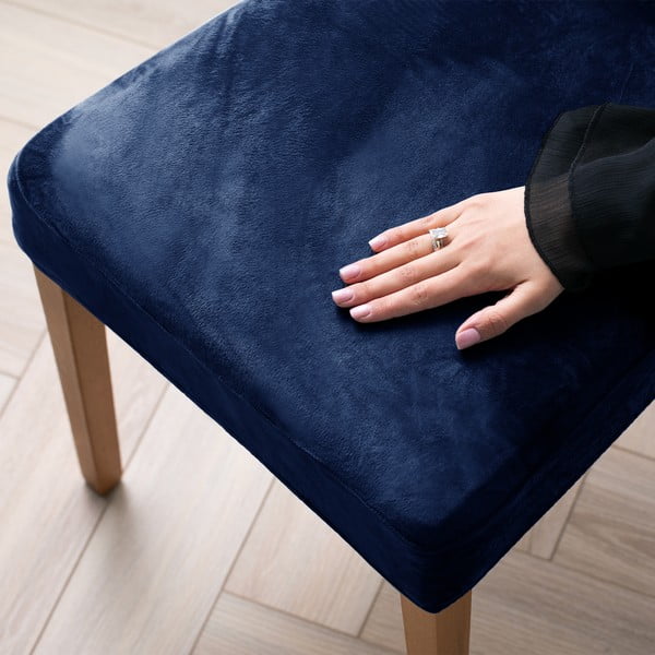 Modré napínací potahy v sadě 4 ks na židli 48 cm Sento – Restilo-image-1