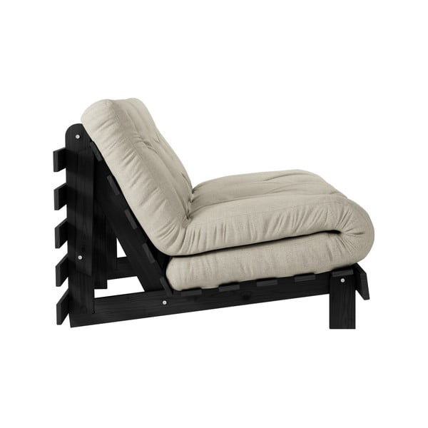 Béžová lněná rozkládací pohovka 140 cm Roots - Karup Design-image-4