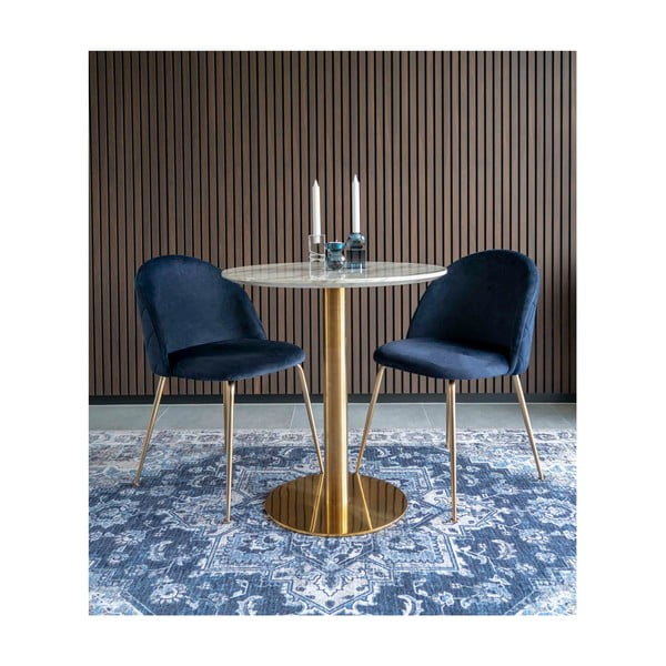 Kulatý jídelní stůl s deskou v dekoru mramoru ø 70 cm Bolzano – House Nordic-image-4