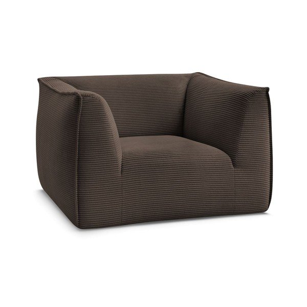 Hnědé manšestrové křeslo Giorgia – Bobochic Paris