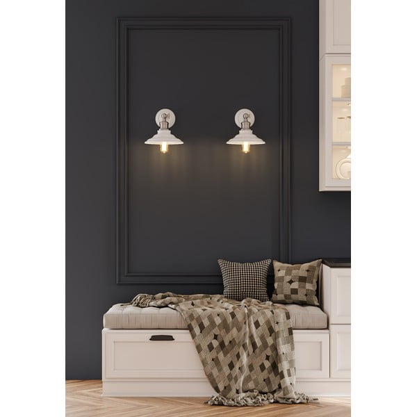 Bílé nástěnné svítidlo ø 21 cm Loret – GTV-image-1