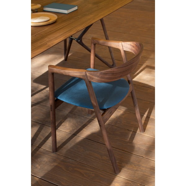 Modrá/hnědá jídelní židle Muna – Gazzda-image-3