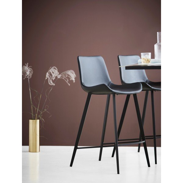 Černá koženková barová židle DAN-FORM Denmark Hype-image-1