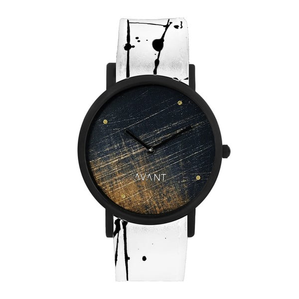 Unisex hodinky s bíločerným řemínkem South Lane Stockholm Avant Noir