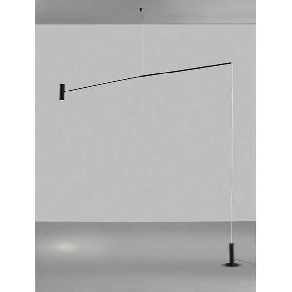 Matně černá kovová LED stojací lampa (výška 250 cm) Voice – Nova Luce-image-4