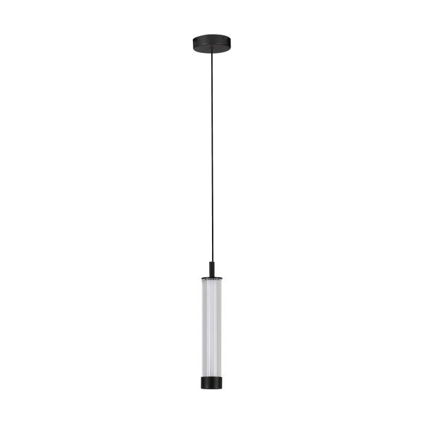 Matně černé hliníkové LED stmívatelné závěsné svítidlo se skleněným stínidlem ø 6,5 cm Glovia – Nova Luce