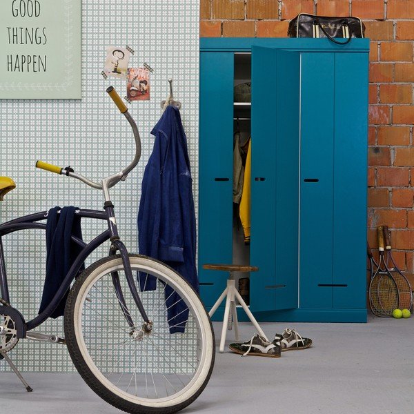 Dvoukřídlá skříň Locker, petrol-image-1