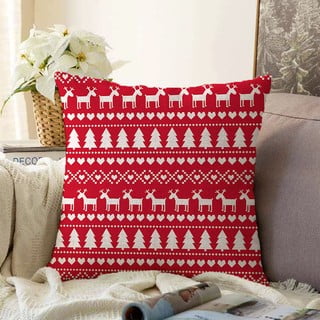 Vánoční žinylkový povlak na polštář Minimalist Cushion Covers Merry Christmas, 55 x 55 cm
