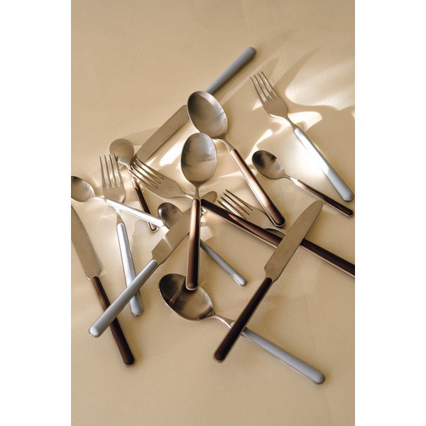 Hnědý/ve stříbrné barvě nerezový příbor 4 ks pro 1 osobu Noli – noo.ma-image-3